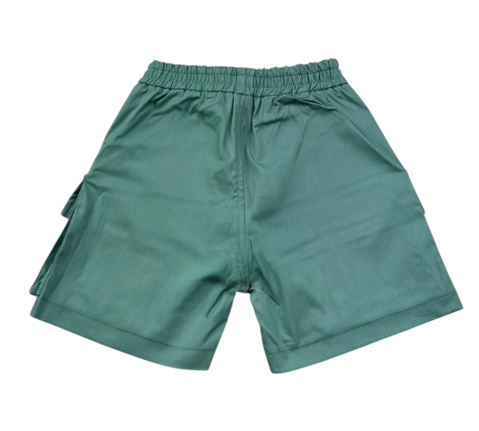 Monnalisa Bermuda Tinta Unita con Elastico In Vita per Bambino 28E402 VERDE MONNALISA 