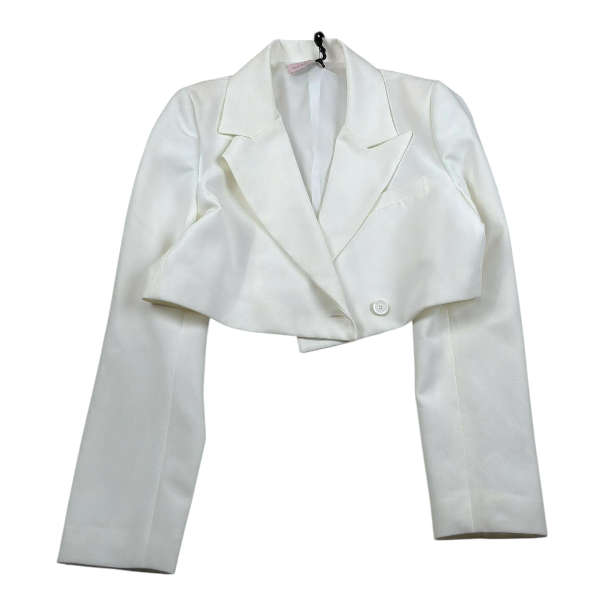 Nunzia Corinna Giacca Crop Tinta Unita per Bambina NJ1115677 PANNA NUNZIA CORINNA 