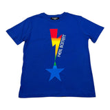 Neil Barrett T-Shirt tinta unita con Stampa Cobalto per Bambino 0379 COBALTO NEIL BARRETT 