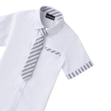 Sarabanda Camicia Tinta Unita con Cravatta per Neonato 0B132N BIANCO SARABANDA 