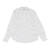Paolo Pecora Solid Color Shirt With White Korean Collar For Boys