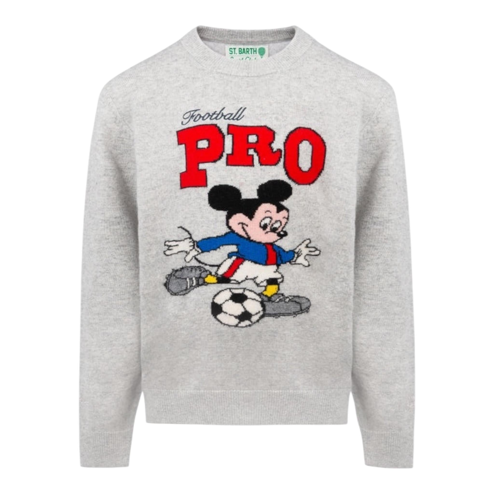 SAINT BARTH maglia girocollo tinta unita con stampa Grigio per Bambino DOU000101227G GRIGIO SAINT BARTH 