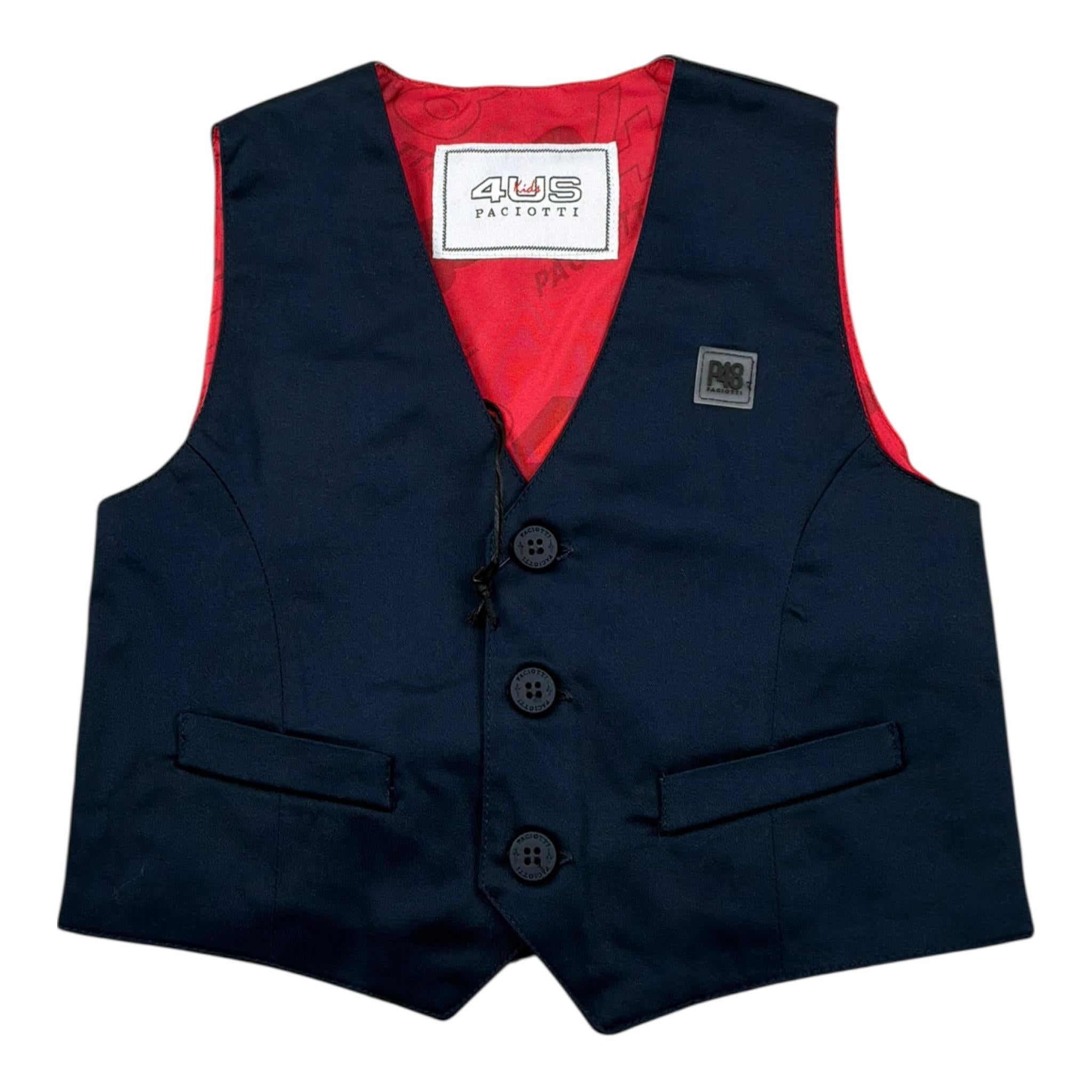 Cesare Paciotti Gilet Tinta Unita con Bottoni per Bambino GLP1126BJ BLU/ROSSO CESARE PACIOTTI 