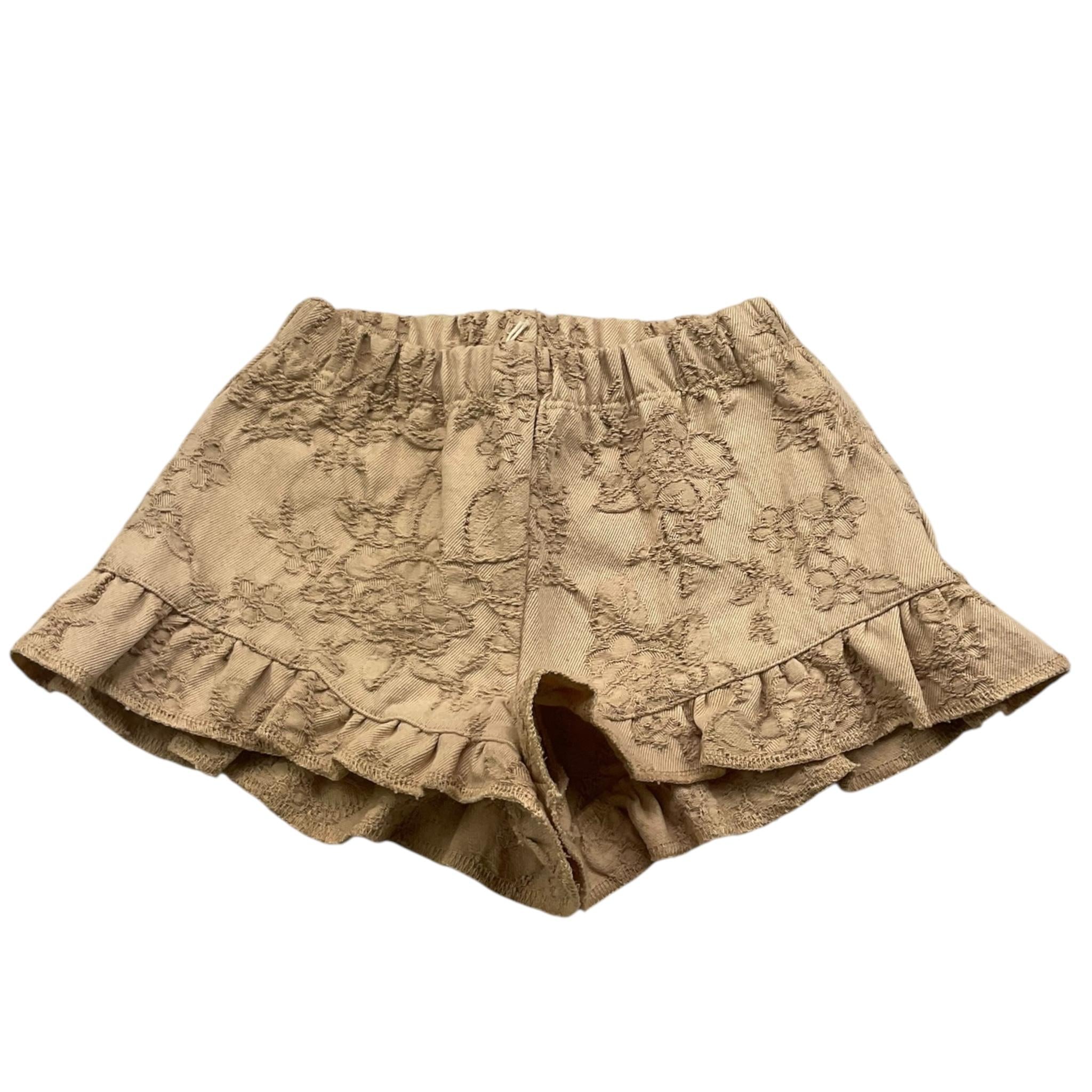 short tinta unita con ricami ZW6A29 BEIGE CAFFE' D'ORZO 