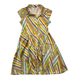 Janice Multicolor Fantasy Print Half Sleeve Dress For Girls