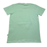 Daniele Alessandrini Crew Neck T-Shirt Solid Color With Aqua Green Print For Boys