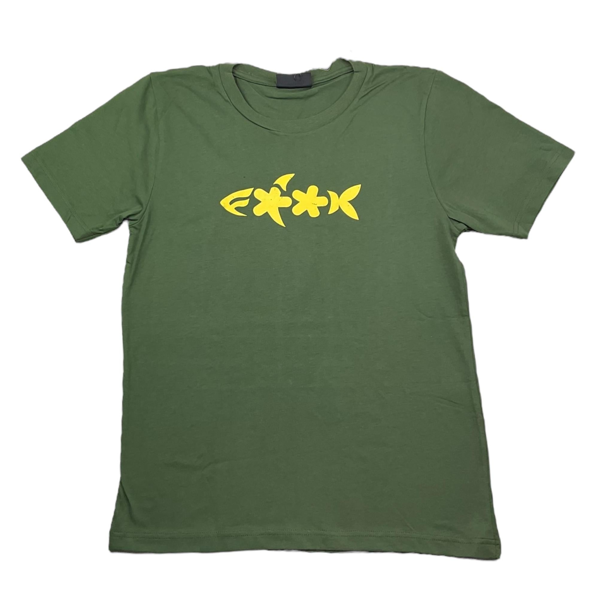 F**K T-Shirt Girocollo Tinta Unita con Logo per Bambino FJ25J01TS71MG VERDE F**K 
