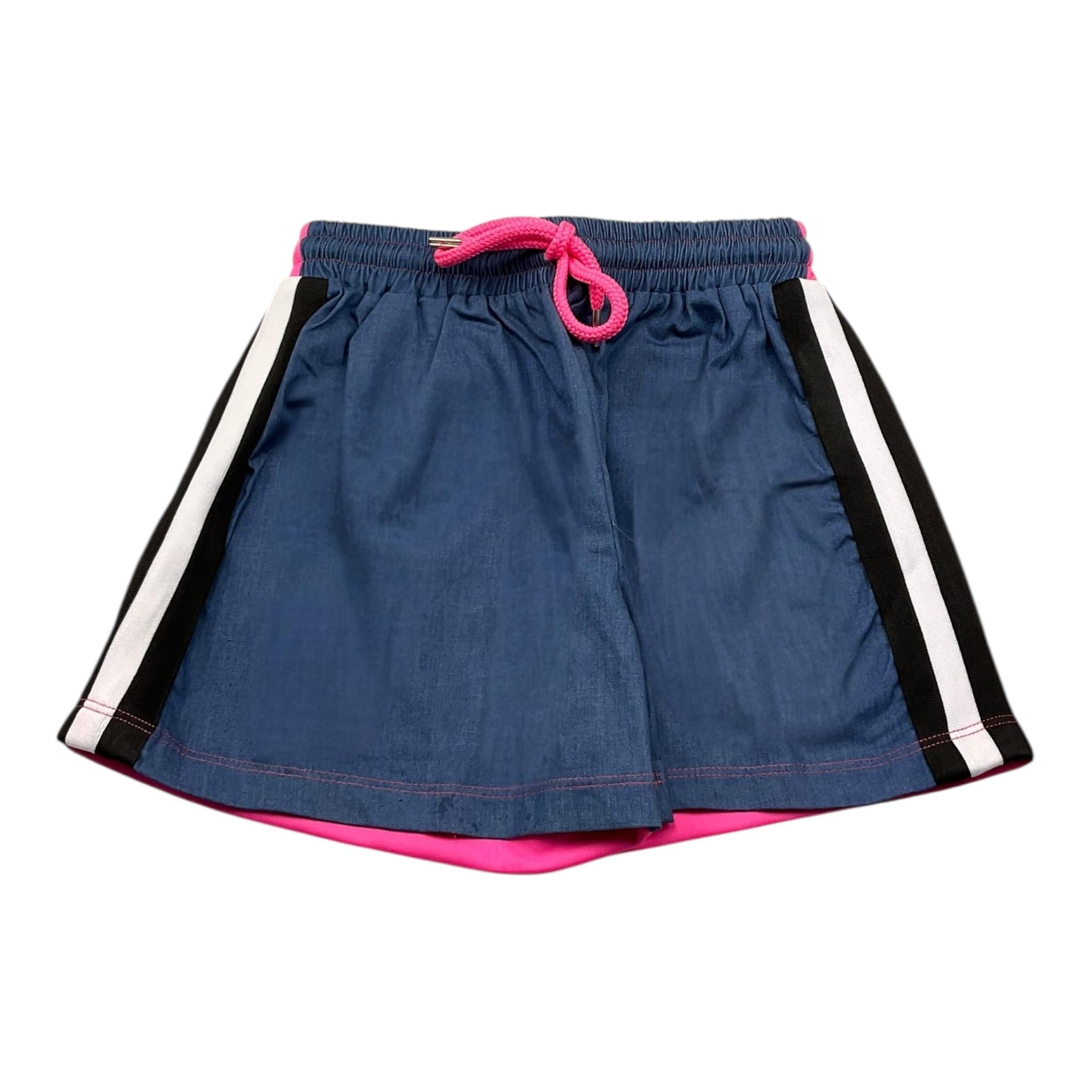 So Twee By Miss Grant Short Tinta Unita con Elastico In Vita per Bambina ST0026 BLU SO TWEE BY MISS GRANT 