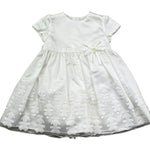 Le Bebe Abito Mezza Manica Tinta Unita con Fiocco per Neonata LBG0799 BIANCO LE BEBE 