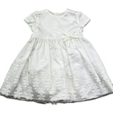Le Bebe Abito Mezza Manica Tinta Unita con Fiocco per Neonata LBG0799 BIANCO LE BEBE 