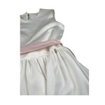 Les Gamins Abito Giromanica Tinta Unita con Cinturino per Bambina LG231020R BIANCO LES GAMINS 