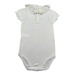 Calamaro Body Mezza Manica Tinta Unita con Colletto per Neonata 19109 BIANCO CALAMARO 