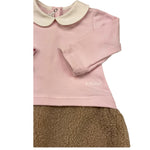 LE BEBE' pagliaccetto manica lunga bicolore Rosa/beige per Neonata LBG6036 ROSA/BEIGE LE BEBE' 