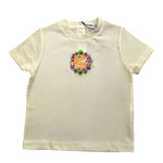 Etro T-Shirt Girocollo Tinta Unita con Stampa per Neonata GU8011 PANNA ETRO 