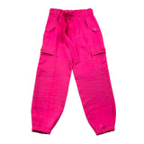 Liu Jo Solid Color Trousers With Belt Fuchsia For Girls