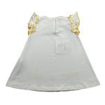 Liu Jo Abito Giromanica tinta unita con Ricami Bianco per Neonata KA3187 BIANCO LIU JO 