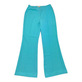 Twinset Plain Trousers Flared Pattern With Elastic Waist Light Blue For Girls