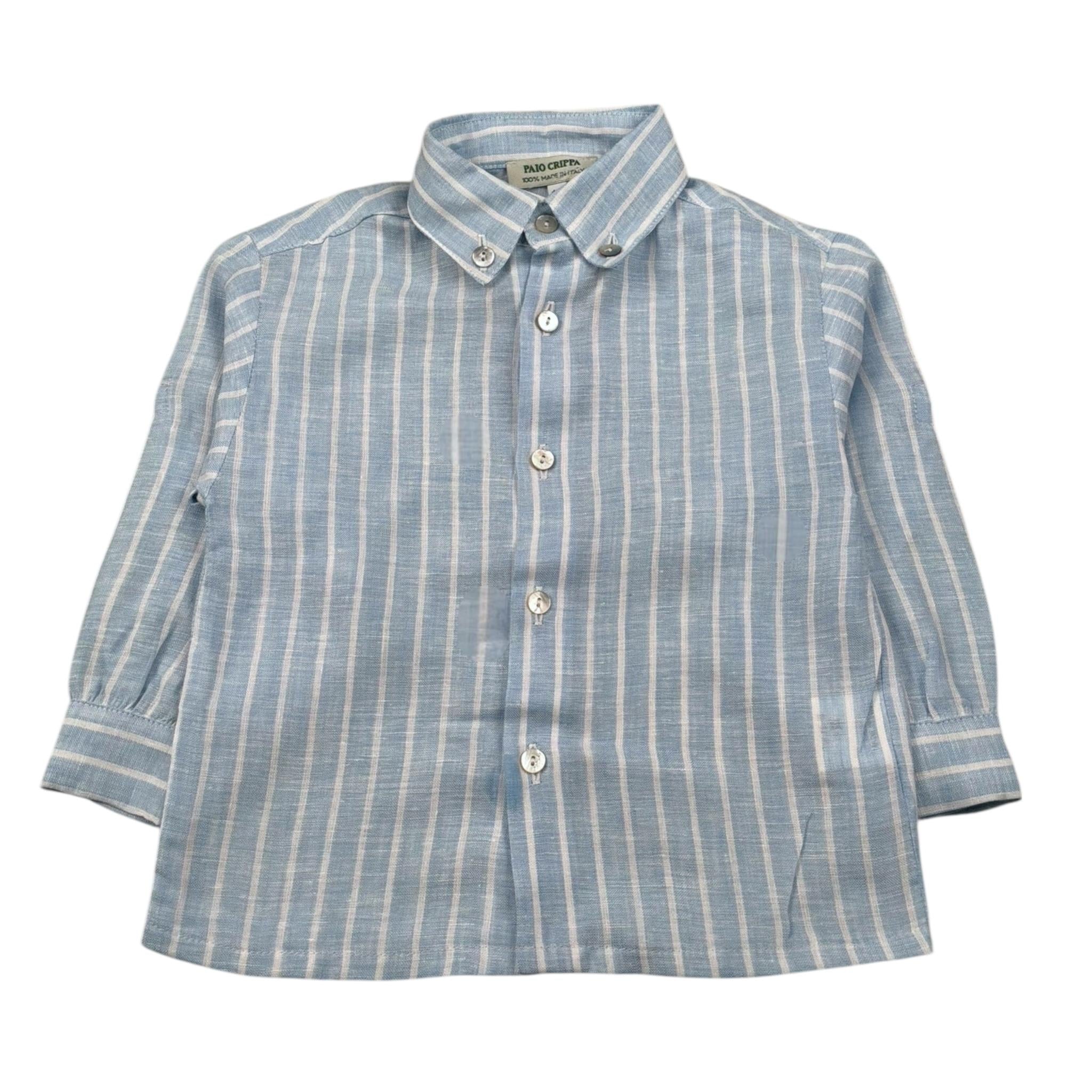 Paio Crippa Camicia Manica Lunga Tinta Unita per Bambino FIB AZZURRO PAIO CRIPPA 