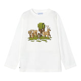 MAYORAL shirt girocollo tinta unita con stampa Bianco per Neonato 4054 BIANCO MAYORAL 