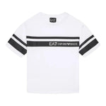 EMPORIO ARMANI t-shirt girocollo tinta unita con stampa Bianco per Bambino 3DBT58 BIANCO EMPORIO ARMANI 