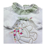 Le Bebe Tutina Manica Lunga Tinta Unita con Colletto per Neonata LBG6229 BIANCO LE BEBE 