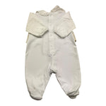Barcellino Tutina Manica Lunga Tinta Unita con Ricami per Neonata 121201 BIANCO BARCELLINO 