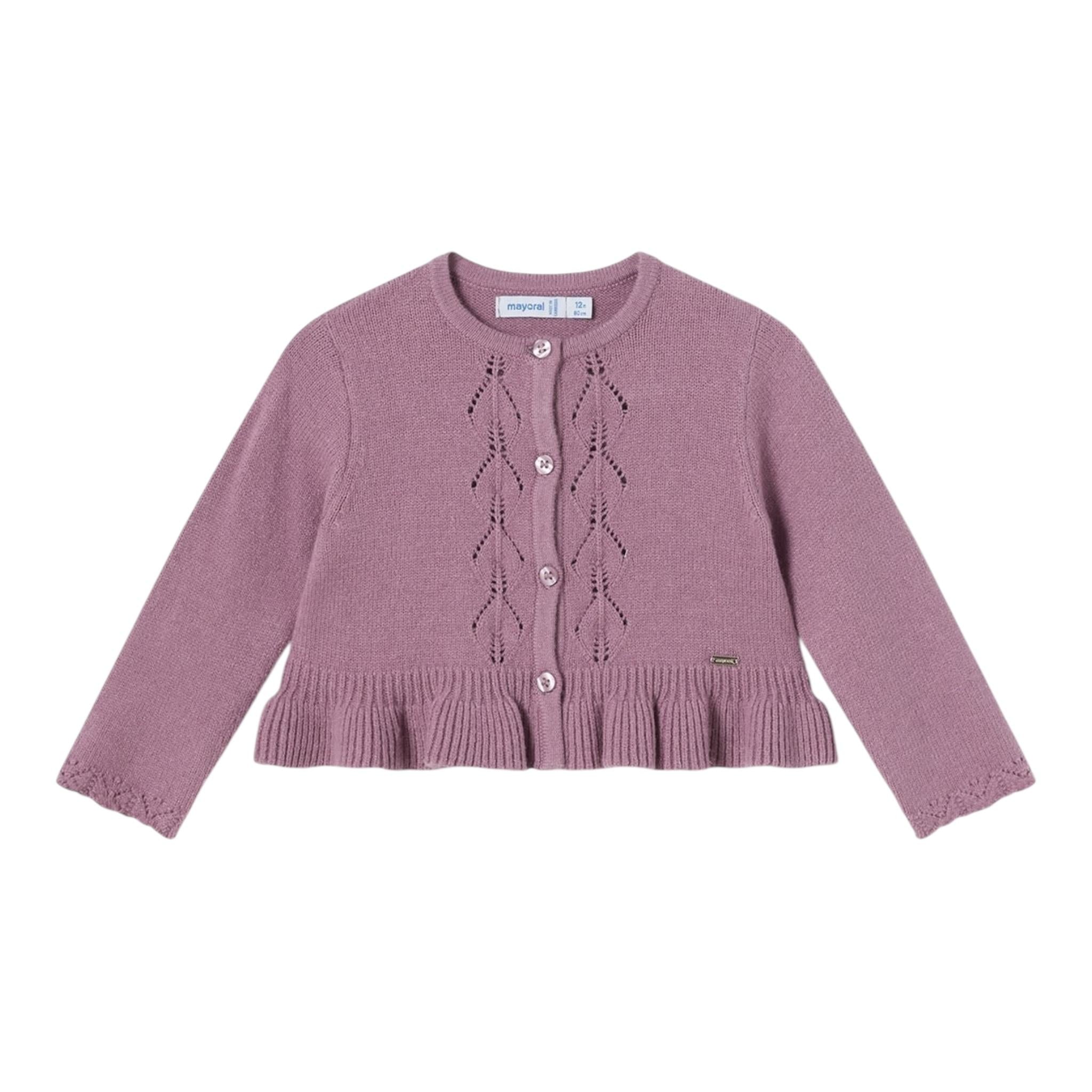 MAYORAL cardigan tinta unita traforato Viola per Neonata 2326XX VIOLA MAYORAL 