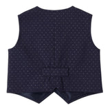 Mini Banda Gilet Tinta Unita con Microfantasia per Neonato 3B653 BLU MINI BANDA 