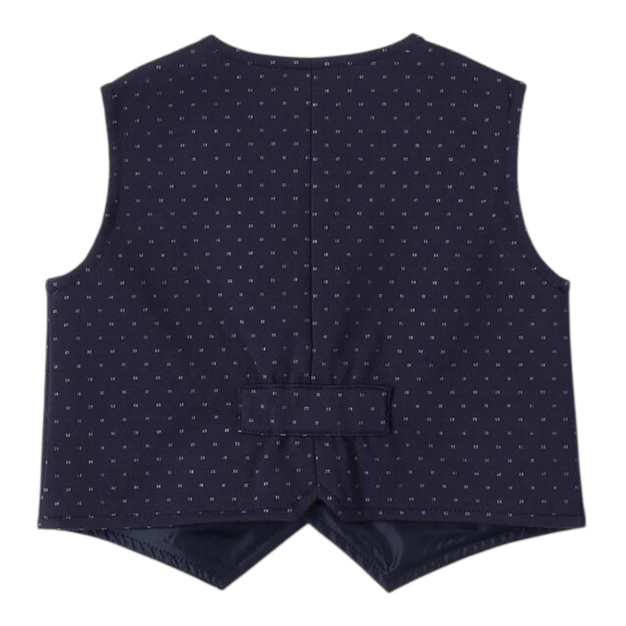 Mini Banda Gilet Tinta Unita con Microfantasia per Neonato 3B653 BLU MINI BANDA 