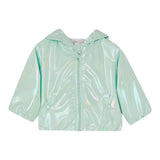 Liu Jo Solid Color Jacket With Green Hat For Baby Girl