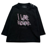 John Richmond Shirt Girocollo Tinta Unita con Logo per Neonata RIP26048TS NERO JOHN RICHMOND 