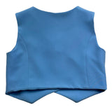 Pinko Plain Waistcoat With Three Buttons Light Blue For Girls