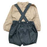 CALAMARO completo 2 pezzi camicia-pagliaccetto Beige/blu per Bambino 11081J BEIGE/BLU CALAMARO 