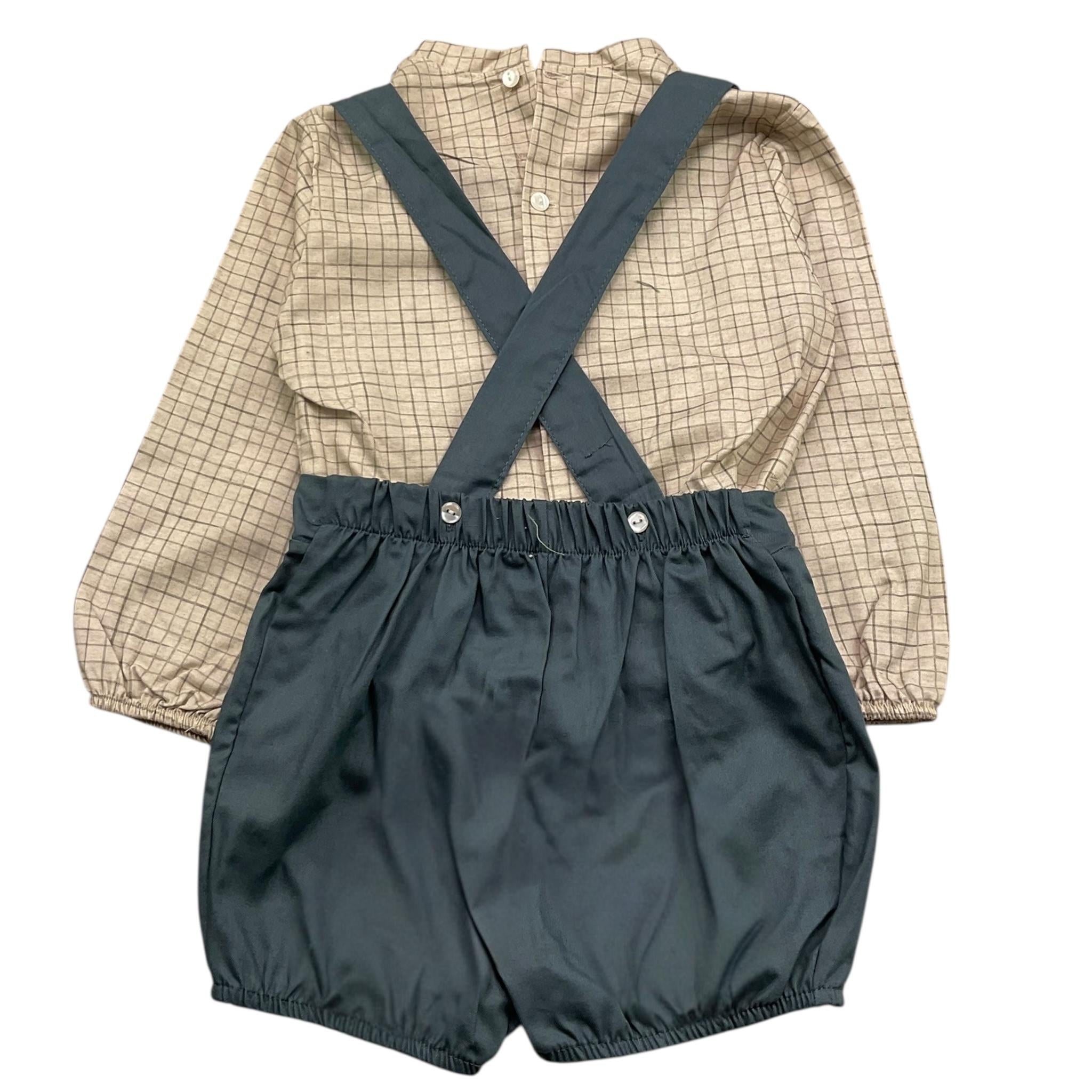 CALAMARO completo 2 pezzi camicia-pagliaccetto Beige/blu per Bambino 11081J BEIGE/BLU CALAMARO 