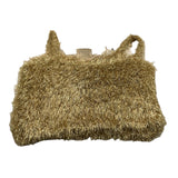 Dou Dou Top Solid Color Straps In Gold Straw For Girls