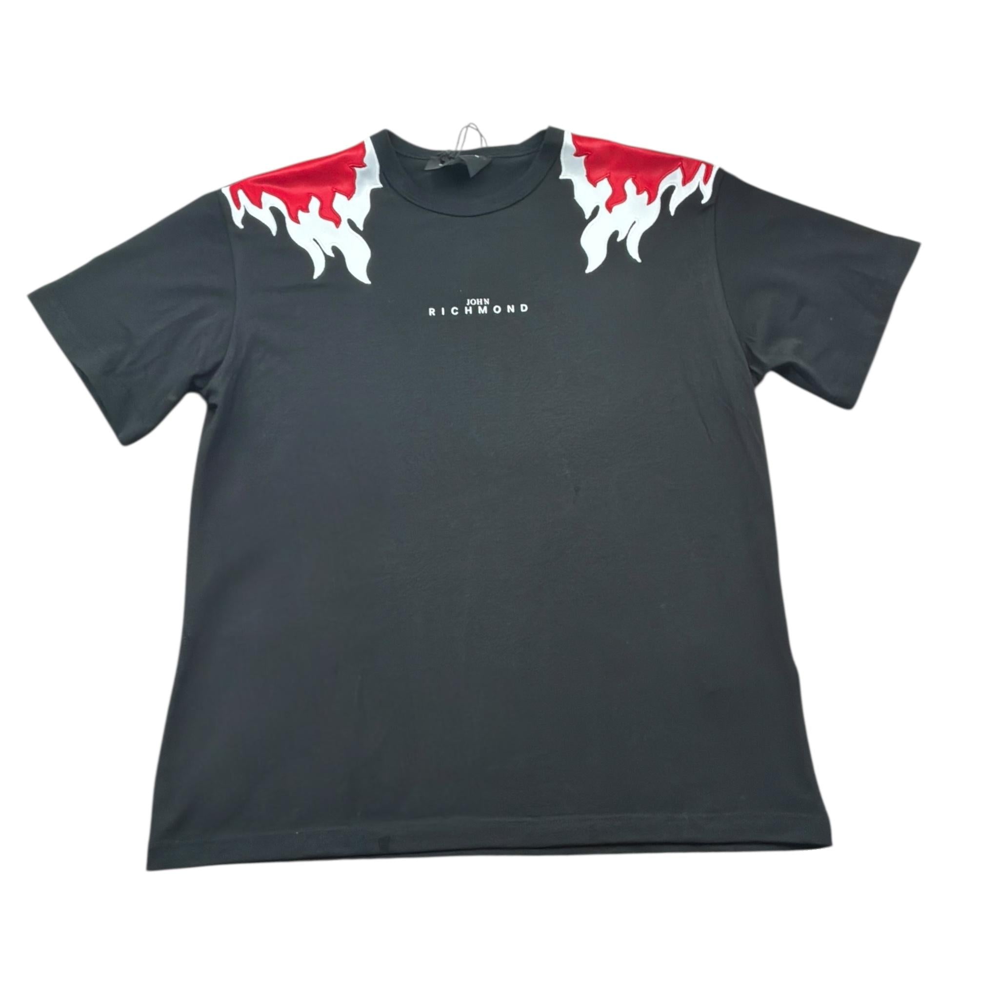 John Richmond T-Shirt Girocollo Tinta Unita con Stampa per Bambino RBP26142TS NERO JOHN RICHMOND 