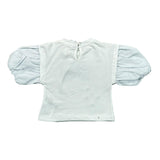 Miss Grant T-Shirt Girocollo Tinta Unita con Stampa per Neonata MG1235N BIANCO MISS GRANT 