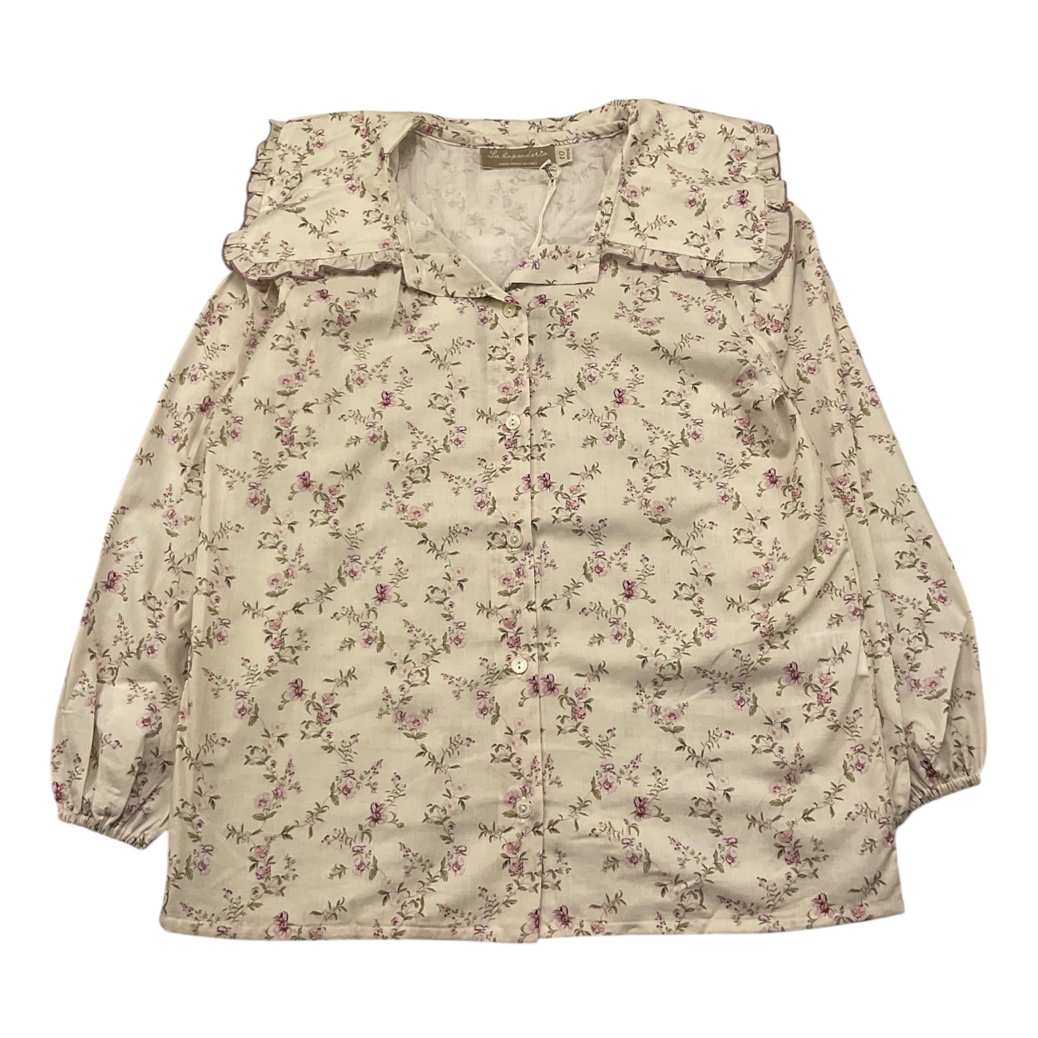 LA STUPENDERIA camicia manica lunga tinta unita con colletto Panna per Bambina TJCM466 PANNA LA STUPENDERIA 