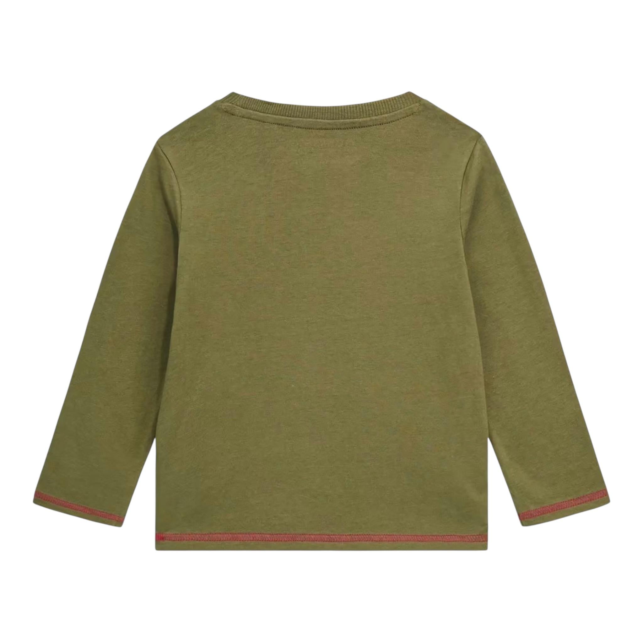 GUESS shirt girocollo tinta unita con stampa Verde per Bambina N4YI18K8HM4 VERDE GUESS 
