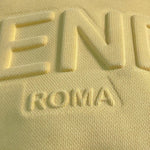 FENDI felpa tinta unita con cappuccio e stampa Giallo per Bambino JMH147 GIALLO FENDI 