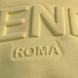 FENDI felpa tinta unita con cappuccio e stampa Giallo per Bambino JMH147 GIALLO FENDI 