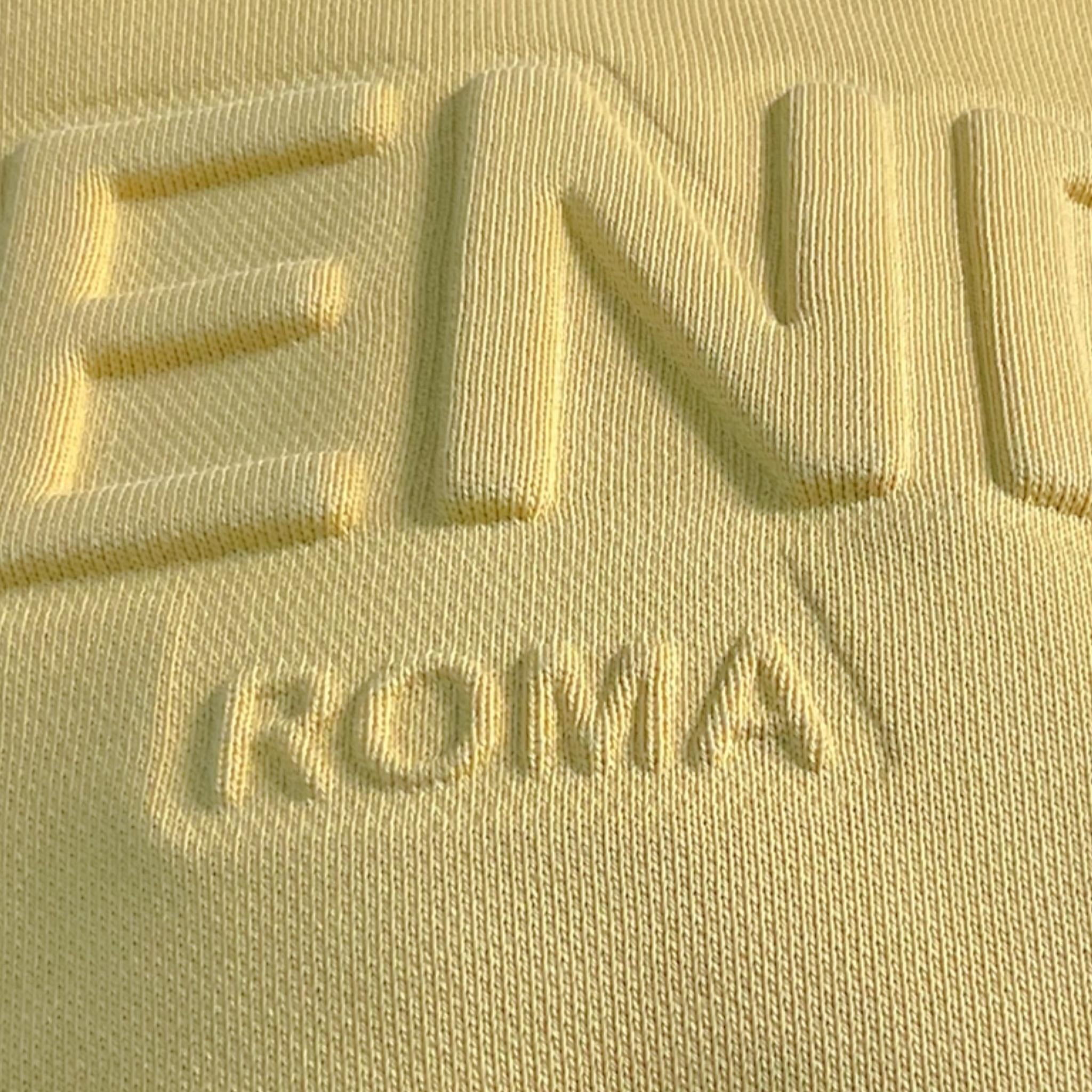 FENDI felpa tinta unita con cappuccio e stampa Giallo per Bambino JMH147 GIALLO FENDI 