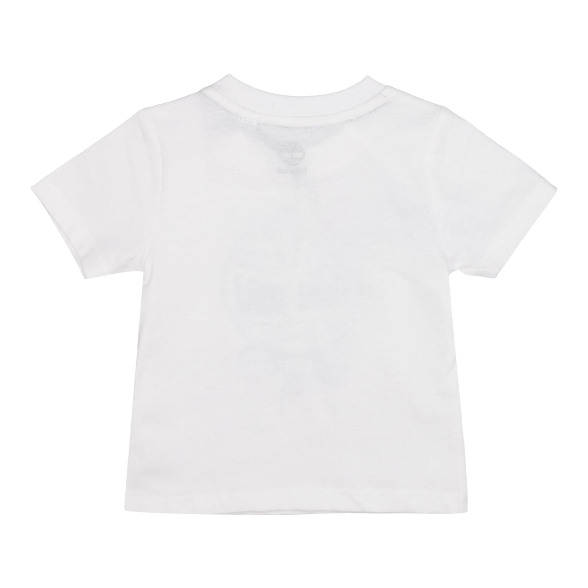 Timberland T-Shirt Girocollo Tinta Unita con Stampa per Bambino T60506J BIANCO TIMBERLAND 