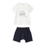 Il Gufo Completo 2 Pezzi T-Shirt-Bermuda Bicolore per Neonato P25DP538MF001 BIANCO/BLU IL GUFO 