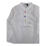 Daniele Alessandrini Plain Shirt With Contrast Buttons White For Newborn