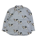 MOSCHINO camicia tinta unita con stampa Azzurro per Bambina HUC01S AZZURRO MOSCHINO 