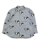 MOSCHINO camicia tinta unita con stampa Azzurro per Bambina HUC01S AZZURRO MOSCHINO 