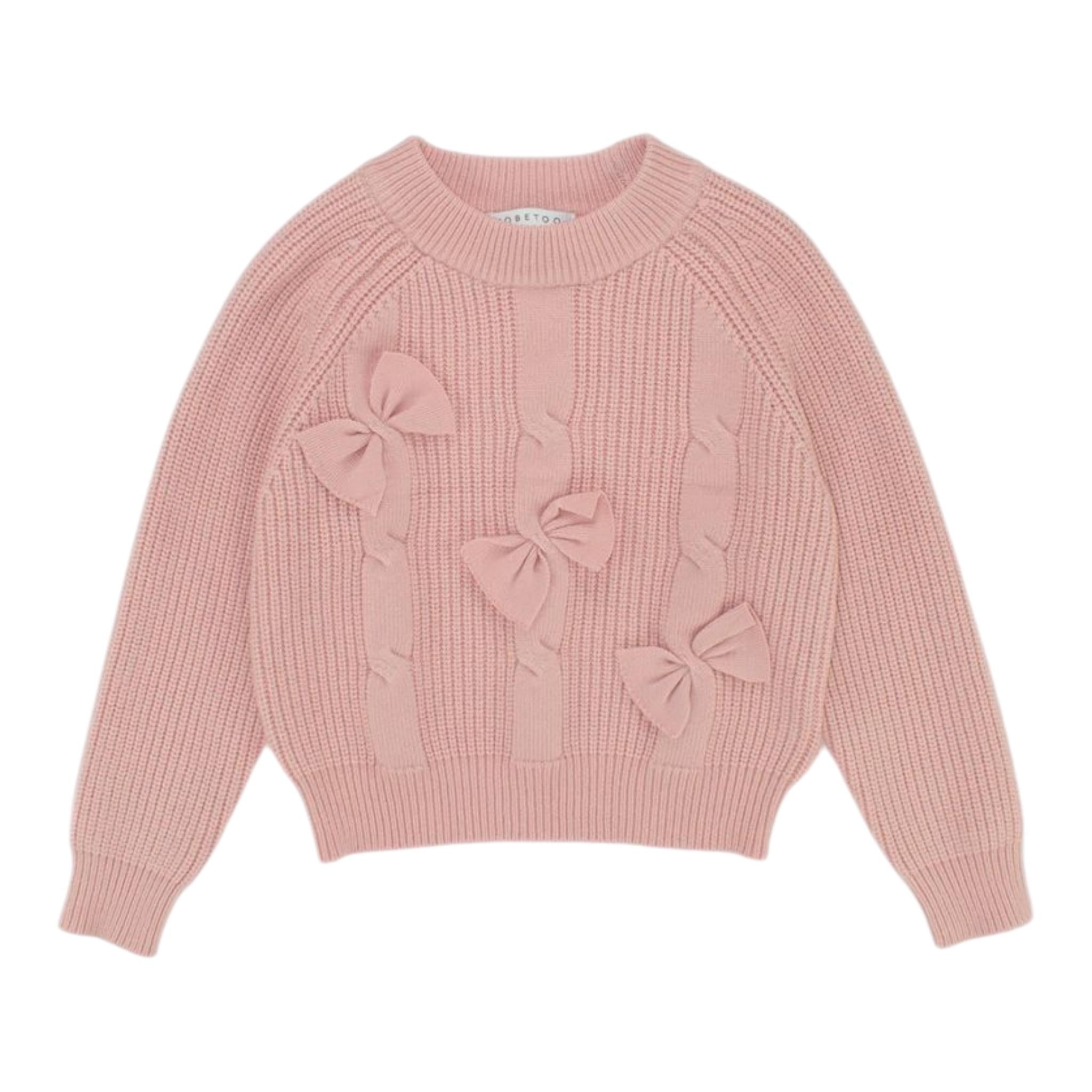 TO be too maglia girocollo tinta unita con stampa fiocco Rosa per Bambina TFBF24M635 ROSA TO be too 
