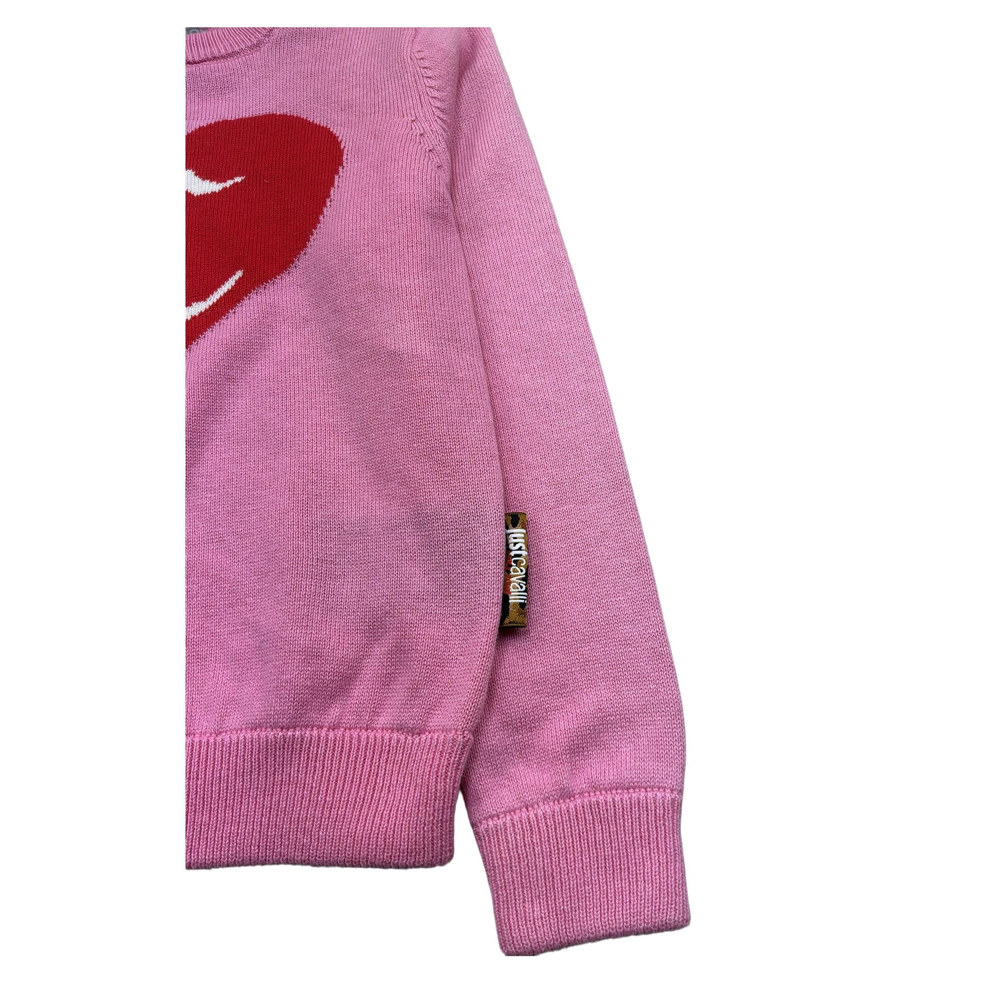 Just Cavalli Maglia Girocollo Tinta Unita con Ricami per Neonata JIP26068MA ROSA JUST CAVALLI 
