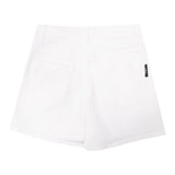 Balmain Shorts Solid Color With Contrast Buttons White For Girls